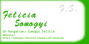 felicia somogyi business card